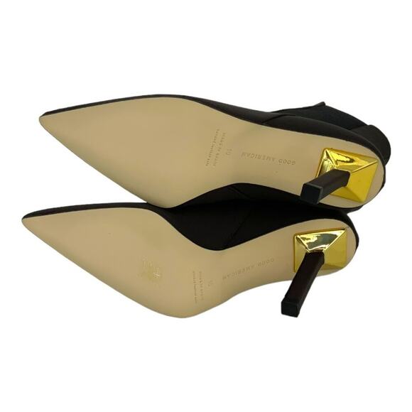 Good American High Kickstand Brown Neoprene Heeled Boots Size 10 NWT $295 MSRP - Picture 7 of 8